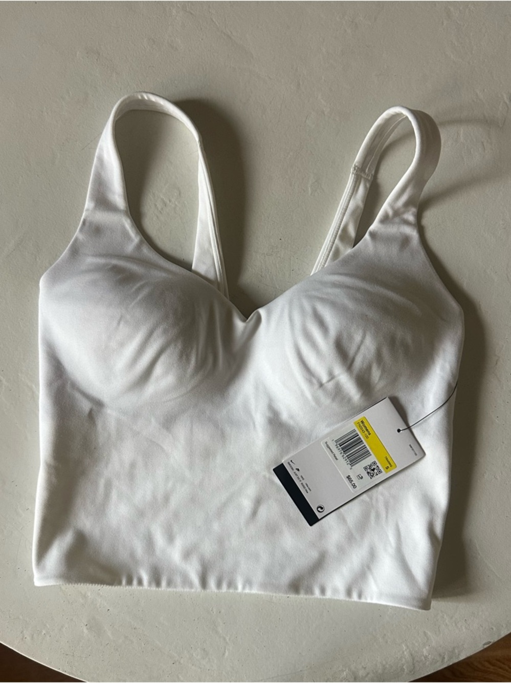 NWT Nike Seamless White Longline Bralette Top